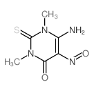 6-amino-1,3-dimethyl-5-nitroso-2-sulfanylidene-pyrimidin-4-one structure