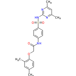 2-(2,4-Dimethylphenoxy)-N-{4-[(4,6-dimethyl-2-pyrimidinyl)sulfamoyl]phenyl}acetamide Structure