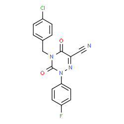 4-(4-Chlorobenzyl)-2-(4-fluorophenyl)-3,5-dioxo-2,3,4,5-tetrahydro-1,2,4-triazine-6-carbonitrile Structure