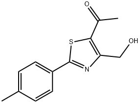 1-[4-(Hydroxymethyl)-2-(4-methylphenyl)-5-thiazolyl]ethanone structure