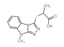 2-[(9-METHYL-9H-[1,2,4]TRIAZOLO[4,3-A]BENZIMIDAZOL-3-YL)THIO]PROPANOIC ACID structure