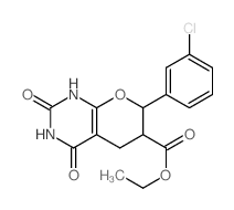 ethyl 9-(3-chlorophenyl)-3,5-dioxo-10-oxa-2,4-diazabicyclo[4.4.0]dec-11-ene-8-carboxylate structure