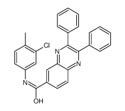 N-(3-chloro-4-methylphenyl)-2,3-diphenylquinoxaline-6-carboxamide Structure