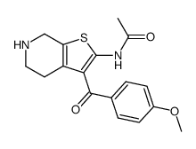 N-(3-(4-methoxybenzoyl)-4,5,6,7-tetrahydrothieno[2,3-c]pyridin-2-yl)acetamide结构式