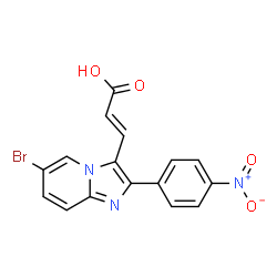 3-[6-BROMO-2-(4-NITROPHENYL)IMIDAZO[1,2-A]PYRIDIN-3-YL]ACRYLICACID结构式