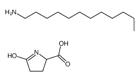 5-oxo-DL-proline, compound with dodecylamine (1:1) Structure