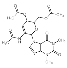 1H-Purine-2,6-dione,7-[4,6-di-O-acetyl-2-(acetylamino)-2,3-dideoxy-a-D-threo-hex-2-enopyranosyl]-3,7-dihydro-1,3-dimethyl-(9CI) picture