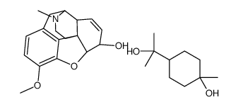 4-(2-hydroxypropan-2-yl)-1-methylcyclohexan-1-ol,(4R)-9-methoxy-3-methyl-2,4,4a,7,7a,13-hexahydro-1H-4,12-methanobenzofuro[3,2-e]isoquinoline-7-ol结构式