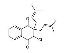 2-chloro-2,3-dihydro-3,3-di-(3-methyl-but-2-enyl)-1,4-naphthoquinone结构式