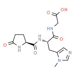 pyroglutamyl-3-methylhistidyl-glycine structure