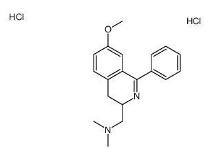 1-(7-methoxy-1-phenyl-3,4-dihydroisoquinolin-3-yl)-N,N-dimethylmethanamine,dihydrochloride结构式