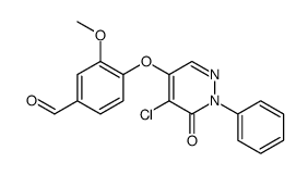 4-((5-氯-6-氧代-1-苯基-1,6-二氢哒嗪-4-基)氧基)-3-甲氧基苯甲醛结构式