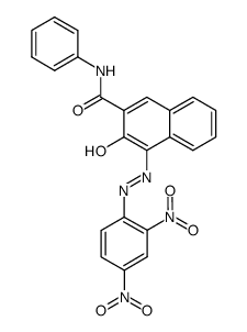 4-[(2,4-dinitrophenyl)azo]-3-hydroxy-N-phenylnaphthalene-2-carboxamide structure