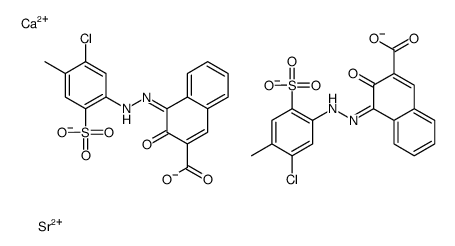 4-[(5-chloro-4-methyl-2-sulphophenyl)azo]-3-hydroxy-2-naphthoic acid, calcium strontium salt Structure