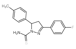 3-(4-fluorophenyl)-5-p-tolyl-4,5-dihydro-1h-pyrazole-1-carbothioamide structure