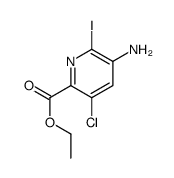 ethyl 5-amino-3-chloro-6-iodopyridine-2-carboxylate结构式