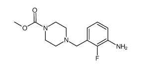 methyl 4-(3-amino-2-fluorobenzyl)piperazine-1-carboxylate结构式