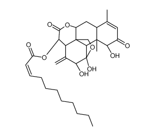 11,20-Epoxy-1,11,12-trihydroxy-15-(2-undecenoyl)oxypicras-3,13(21)-diene-2,16-dione Structure