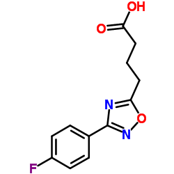 4-[3-(4-FLUORO-PHENYL)-[1,2,4]OXADIAZOL-5-YL]-BUTYRIC ACID Structure