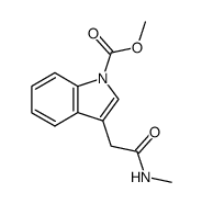 methyl (1-carbomethoxy-1H-indol-3-yl)acetamide结构式