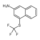 4-(trifluoromethylsulfanyl)naphthalen-2-amine结构式