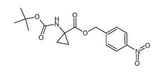 4-nitrobenzyl 1-((tert-butoxycarbonyl)amino)cyclopropane-1-carboxylate结构式