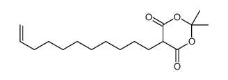 2,2-dimethyl-5-undec-10-enyl-1,3-dioxane-4,6-dione结构式