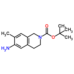 2-Methyl-2-propanyl 6-amino-7-methyl-3,4-dihydro-2(1H)-isoquinolinecarboxylate结构式