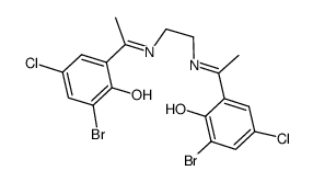 3,3'-dibromo-5,5'-dichloro-α,α'-dimethyl-bis(salicylaldehyde)ethylenediamine结构式