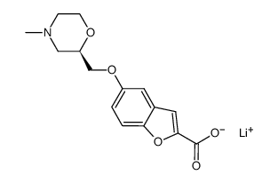 lithium 5-(4-N-methylmorpholino-2R-methyloxy)-benzofuran-2-carboxylate Structure