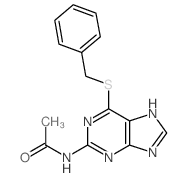 N-(6-benzylsulfanyl-5H-purin-2-yl)acetamide structure