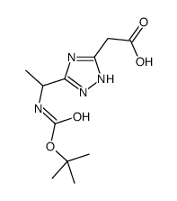 2-[3-[1-[(2-methylpropan-2-yl)oxycarbonylamino]ethyl]-1H-1,2,4-triazol-5-yl]acetic acid结构式