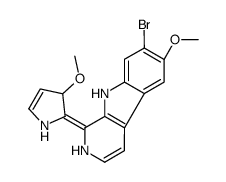 (1E)-7-bromo-6-methoxy-1-(3-methoxy-1,3-dihydropyrrol-2-ylidene)-2,9-dihydropyrido[3,4-b]indole Structure