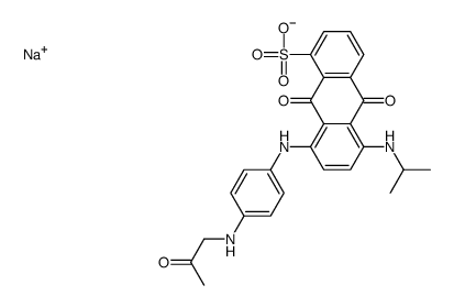 sodium 8-[[4-(acetylmethylamino)phenyl]amino]-9,10-dihydro-5-[(1-methylethyl)amino]-9,10-dioxoanthracene-1-sulphonate结构式