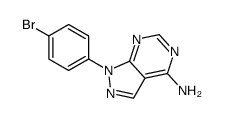 1-(4-Bromophenyl)-1H-pyrazolo[3,4-d]pyrimidin-4-amine结构式