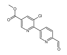 3-chloro-6'-formyl-[2,3']bipyridyl-5-carboxylic acid methyl ester Structure