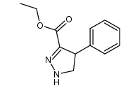 4-phenyl-4,5-dihydro-1H-pyrazole-3-carboxylic acid ethyl ester结构式