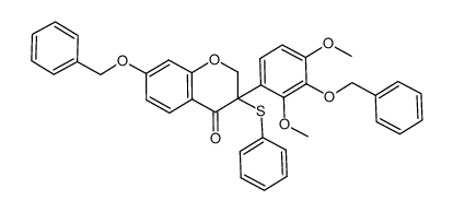 7-benzyloxy-3-(3-benzyloxy-2,4-dimethoxyphenyl)-3-(phenylthio)chroman-4-one Structure