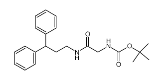 [(3,3-diphenyl-propylcarbamoyl)-methyl]-carbamic acid tert-butyl ester Structure