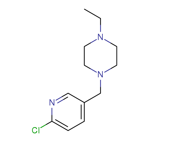 1-[(6-chloropyridin-3-yl)methyl]-4-ethylpiperazine Structure