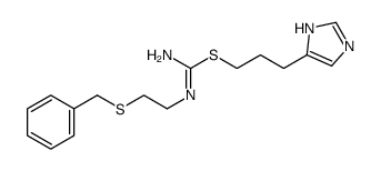 3-(1H-imidazol-5-yl)propyl N'-(2-benzylsulfanylethyl)carbamimidothioate Structure