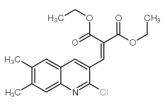 2-CHLORO-6,7-DIMETHYL-3-(2,2-DIETHOXYCARBONYL)VINYLQUINOLINE结构式