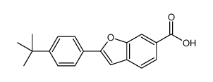 2-(4-tert-butylphenyl)-1-benzofuran-6-carboxylic acid结构式