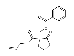 (1-((allyloxy)carbonyl)-2-oxocyclopentyl)methyl benzoate结构式