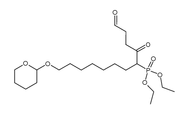 diethyl (1,4-dioxo-12-((tetrahydro-2H-pyran-2-yl)oxy)dodecan-5-yl)phosphonate结构式