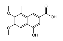 4-羟基-6,7-二甲氧基-8-甲基-2-萘羧酸结构式