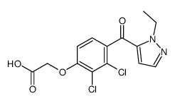 2-[2,3-dichloro-4-(2-ethylpyrazole-3-carbonyl)phenoxy]acetic acid结构式