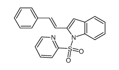 (E)-N-(2-pyridylsulfonyl)-2-styrylindole Structure