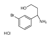 (R)-3-amino-3-(3-bromophenyl)propan-1-ol HCL Structure