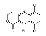 4-Bromo-5,8-dichloroquinoline-3-carboxylic acid ethyl ester structure